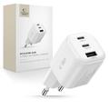 Tech-Protect NCA100W-GaN wandlader met 3 poorten en 100W - wit