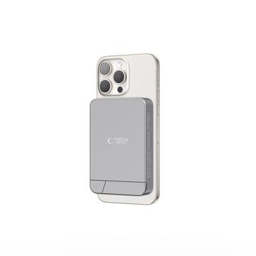 Tech-Protect PB15 LifeMag 10000mAh magnetische draadloze powerbank met standaard - 15W - Grijs