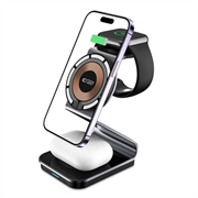 Tech-Protect QI15W-A29 3-in-1 Magnetic Wireless Charger (Open Box - Bulk Satisfactory) - Black