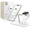 Tech-Protect QI15W-A45 3-in-1 magnetische draadloze oplader - Magsafe compatibel - Wit