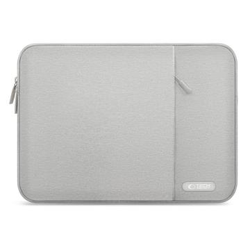 Tech-Protect Sleevy Laptophoes met zijvak - 13-14" - Grijs krijt