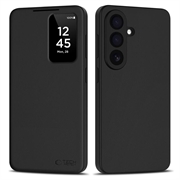 Samsung Galaxy A57 Tech-Protect Smart Clear View Flip Hoesje met kaartsleuf - Zwart