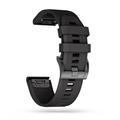 Tech-Protect Gladde Universele Garmin Siliconenband - 26mm - Zwart