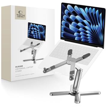 Tech-Protect ULS200 Universele Laptopstandaard - Verstelbare Ergonomische Aluminium Standaard - Zilver
