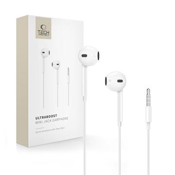 Tech-Protect UltraBoost 3.5mm in-ear hoofdtelefoon - Wit