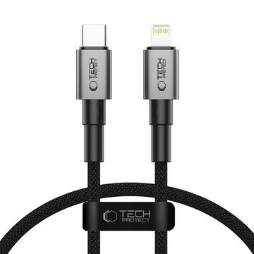 Tech-Protect UltraBoost DNA Lightning-kabel - PD 27W/3A, 25cm - IJzergrijs