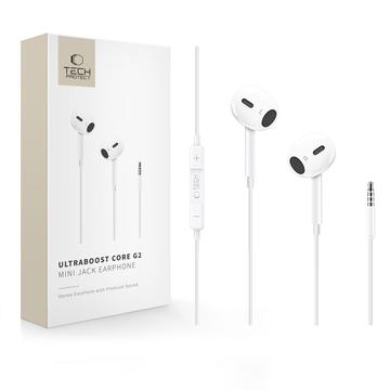 Tech-Protect Ultraboost Core G2 3,5 mm bedrade in-ear-koptelefoon - Wit