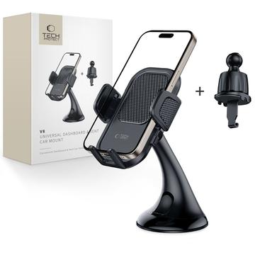 Tech-Protect V8 2-in-1 universele autohouder - 53-96mm - Zwart