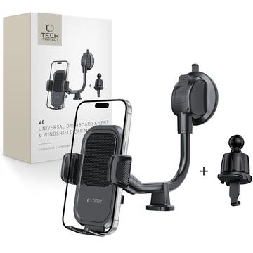 Tech-Protect V8 universele telescopische autohouder - zwart