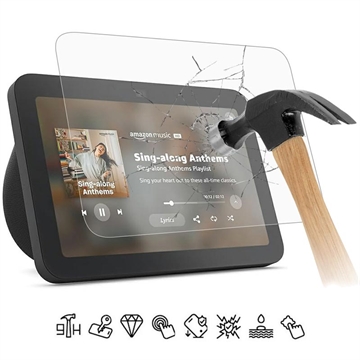Amazon Echo Show 8 (2025) Glazen Screenprotector - 9H - Case Friendly - Doorzichtig