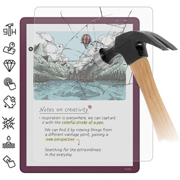 Amazon Kindle Scribe Colorsoft Glazen Screenprotector - 9H - Case Friendly - Doorzichtig