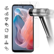Motorola Moto G04 Glazen Screenprotector - 9H, 0.3mm - Case Friendly  - Doorzichtig