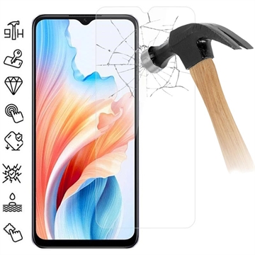 Oppo A59 Glazen Screenprotector - 9H - Case Friendly - Doorzichtig