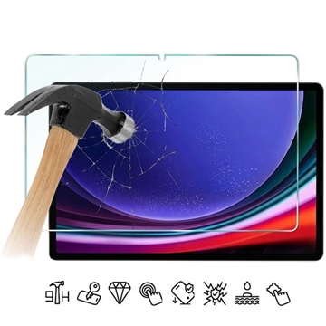 Samsung Galaxy Tab S9 FE+ Glazen Screenprotector - Case Friendly - Doorzichtig