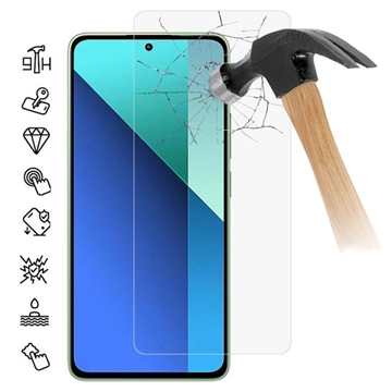 Xiaomi Redmi 13 Glazen Screenprotector - 9H, 0.3mm - Case Friendly  - Doorzichtig