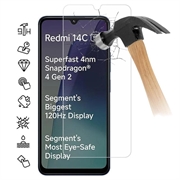 Xiaomi Redmi 14C 5G Glazen Screenprotector - Case Friendly - Doorzichtig