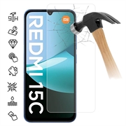 Xiaomi Redmi 15C Glazen Screenprotector - 9H - Case Friendly - Doorzichtig
