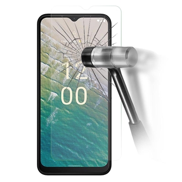 Nokia C32 Glazen Screenprotector - 9H, 0.3mm - Doorzichtig