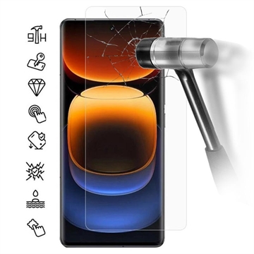 vivo iQOO 12 Pro Glazen Screenprotector - 9H - Case Friendly - Doorzichtig