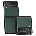 Getextureerde Samsung Galaxy Z Flip3 5G Hybrid Case - Groen