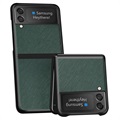 Getextureerde Samsung Galaxy Z Flip3 5G Hybrid Case - Groen