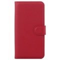 Samsung Galaxy S6 Textured Portemonnee Hoesje - Rood