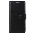 Huawei P10 Getextureerde Wallet Case - Zwart