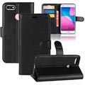 Huawei P9 Lite Mini, Y6 Pro (2017) Wallet Case met Textuur - Zwart