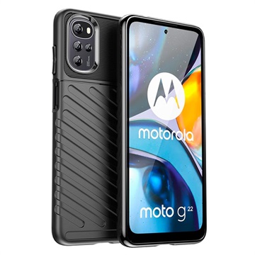 Thunder Series Motorola Moto G22 TPU Hoesje - Zwart