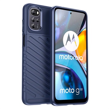 Thunder Series Motorola Moto G22 TPU Hoesje - Blauw