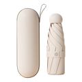 Reis-miniparaplu met 5-voudige uitvouwing en UV-bescherming - Beige