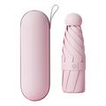 Reis-miniparaplu met 5-voudige vouwfunctie en UV-bescherming - Roze
