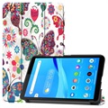 Tri-Fold Series Lenovo Tab M7 Folio Hoesje - Vlinders / Bloemen