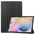 Tri-Fold Series Samsung Galaxy Tab S7+ Folio Hoesje - Zwart