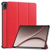 OnePlus Pad 4/Oppo Pad 5 Pro Tri-Fold Series Slimme Folio-hoes - Rood