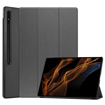 Samsung Galaxy Tab S9 Ultra Tri-Fold Series Smart Folio Case - Grijs