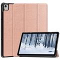 Tri-Fold Series Nokia T21 Smart Folio Hoesje - Rose Gold