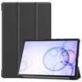 Tri-Fold Series Samsung Galaxy Tab S6 Smart Folio Case - Zwart