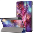 Tri-Fold Series Samsung Galaxy Tab S7 Smart Folio Hoesje - Sterrenstelsel