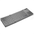 Drievoudig Vouwen Draadloze Toetsenbord met Touchpad B066S - Grijs