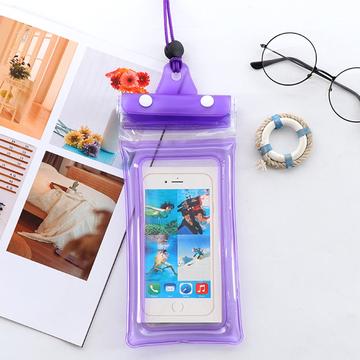 Triple Seal universele waterdichte hoes voor smartphone - 7.2" - Paars