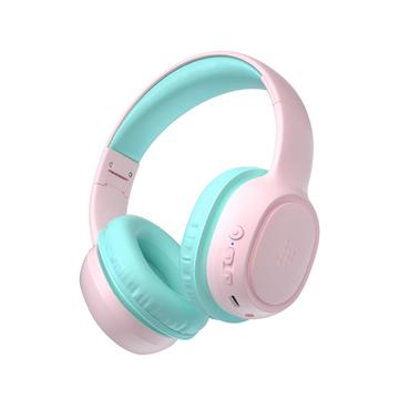 Tronsmart KH02 draadloze hoofdtelefoon voor kinderen - Roze / Cyan