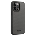 Tumi Aluminium Carbon iPhone 14 Pro Max Hybride Hoesje - Zwart