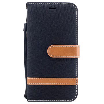 iPhone X / iPhone XS Two-Tone Jeans Portemonnee Case