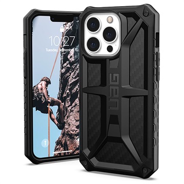 UAG Monarch iPhone 13 Pro Hybride Hoesje - Carbon Fiber