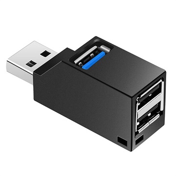 USB 3.0 Hub Splitter 1x3 - 1x USB 3.0, 2x USB 2.0 - Zwart