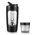 USB Oplaadbare Elektrische Eiwit Shaker Fles 650ml - Zwart