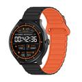 UWIER HR17 actieve smartwatch met twee bandjes en LED-zaklamp - zwart
