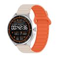 UWIER HR17 actieve smartwatch met twee bandjes en LED-zaklamp - zilver