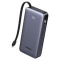 Ugreen PB536 20000mAh powerbank met ingebouwde USB-C-kabel - 45W - grijs